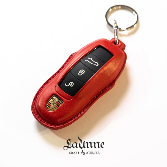 Porsche Leather Key Case Macan & Old Cayenne 911 Panamera Smart Key